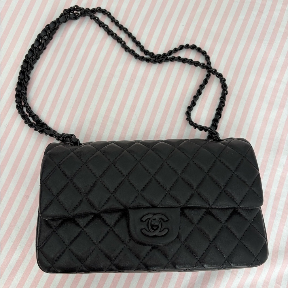 Classic Black Quilted Shoulder Bag